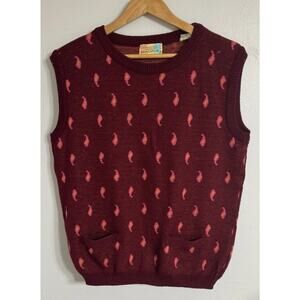 Lazarus Sweater Vest Women’s Large Made In Italy Vintage 90’S Retro Preppy